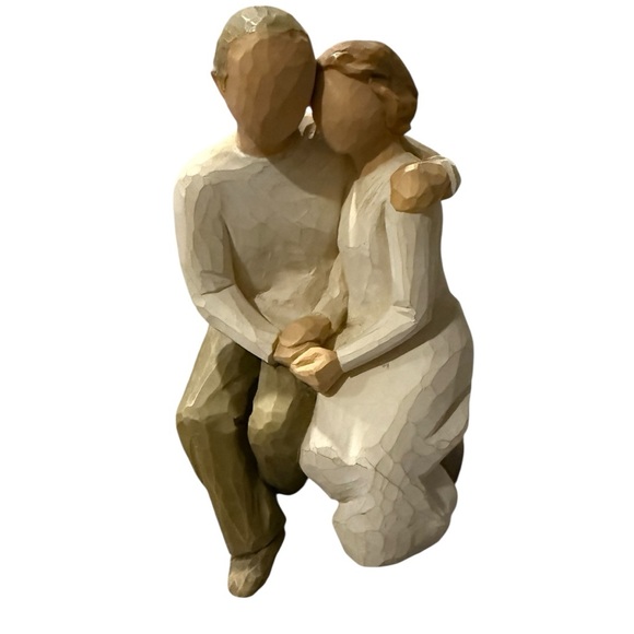 Willow Tree Anniversary Man Woman Couple Sitting I Love Thee Figurine 2007. - Picture 5 of 7